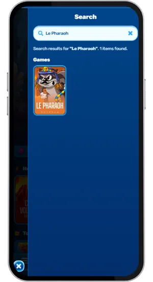 Le Pharaoh - finding and opening the slot in the casino lobby