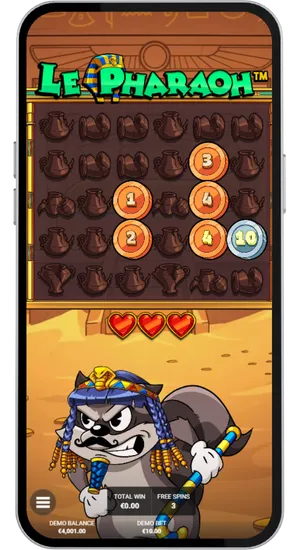 Le Pharaoh Lost Treasures hold and win round