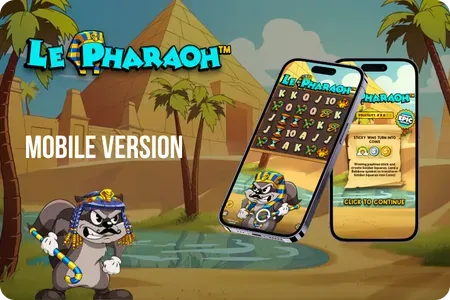 Le Pharaoh slot running on iOS and Android mobile devices
